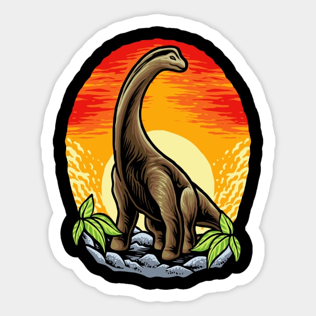 Diplodocus Sticker by WorldDinosaurs